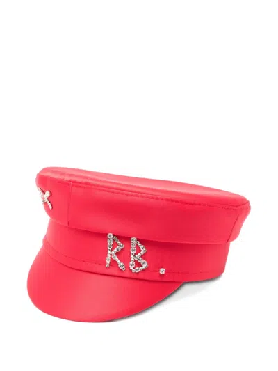 Ruslan Baginskiy Crystal-embellished Beret In Purple