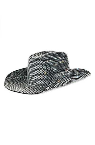 Ruslan Baginskiy Crystal Embellished Felted Wool Cowboy Hat In Black
