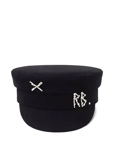 Ruslan Baginskiy Crystal-embellished Hat In Black