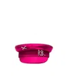 Ruslan Baginskiy Crystal-embellished Satin Baker Boy Hat In Pink