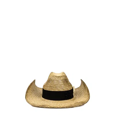 Ruslan Baginskiy Decorative Cowboy Hat In Natural Straw