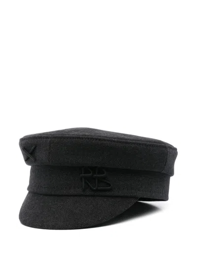Ruslan Baginskiy Denim Bakerboy Hat In Black