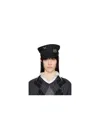 Ruslan Baginskiy Piercing Inspired Baker Boy Cap In Black