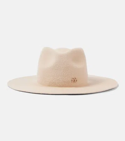 Ruslan Baginskiy Embellished Shearling Fedora In Neutrals