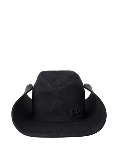Ruslan Baginskiy Embroidered Cotton Cowboy Hat In Black