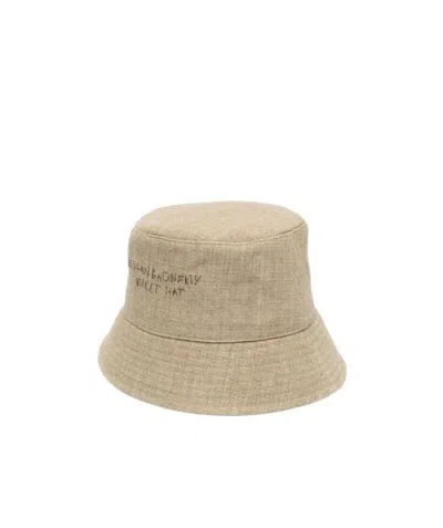 Ruslan Baginskiy Embroidered-logo Bucket Hat In Nude