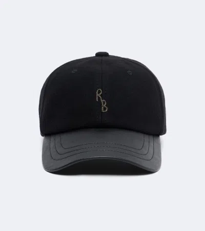 Ruslan Baginskiy Embroidered Wool Baseball Cap In Black