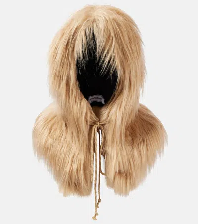 Ruslan Baginskiy Faux Fur Hood In Beige