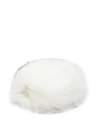 Ruslan Baginskiy Faux-fur Pillbox Hat In White