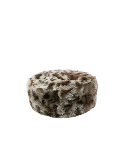 Ruslan Baginskiy Faux-fur Texture Leopard Print Flat Crown In Blue