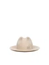 RUSLAN BAGINSKIY FEDORA HAT EMBELLISHED WITH MONOGRAM