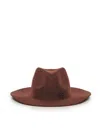 Ruslan Baginskiy Monogram-embellished Fedora Hat With Wide Brim In Brown