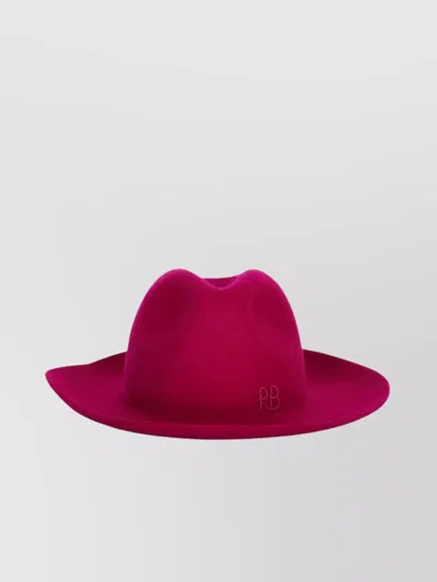 RUSLAN BAGINSKIY FELT COWBOY HAT WITH LOGO FRONT PLACEMENT