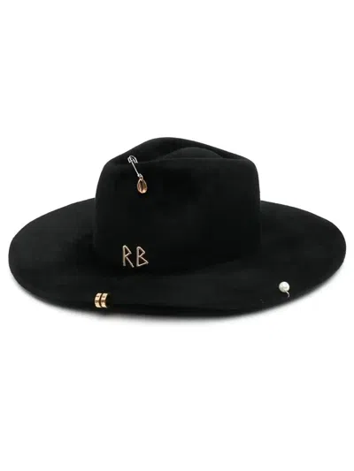 Ruslan Baginskiy Felt-finish Fedora In Black