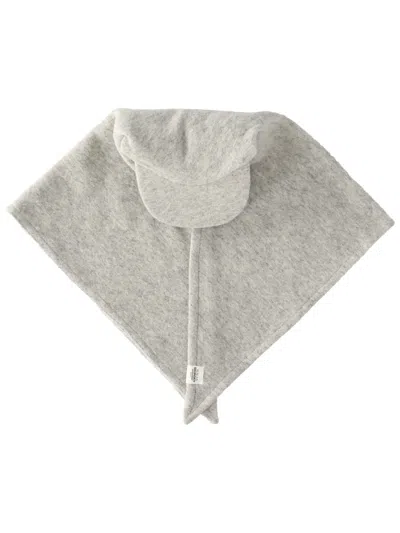 Ruslan Baginskiy Felt Hooded Cape In Gray
