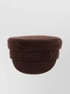 Ruslan Baginskiy Flat Top Short Brim Wool Fabric Hat In Brown