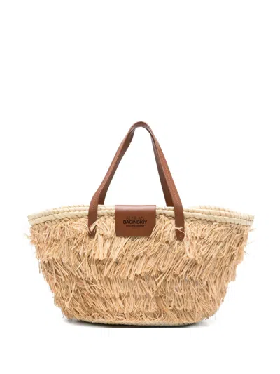 Ruslan Baginskiy Fringed Top-handle Tote Bag In Neutral