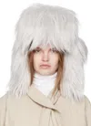 Ruslan Baginskiy Gray Faux-fur Aviator Hat In Gray