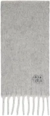 Ruslan Baginskiy Gray Fringed Alpaca-blend Mid Scarf In Gray