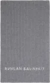 Ruslan Baginskiy Gray Monogram-embroidered Wool Scarf In Gray