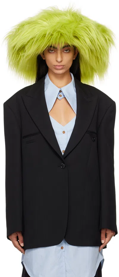 Ruslan Baginskiy Green Faux-fur Fedora