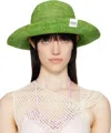 Ruslan Baginskiy Green Straw Bucket Hat In Green