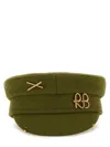 Ruslan Baginskiy 'baker Boy' Wool Blend Hat In Green
