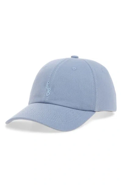 Ruslan Baginskiy Hand Embroidered Cotton Twill Baseball Cap In Blue