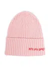 Ruslan Baginskiy Hand-embroidered Ribbed Beanie In Rosa