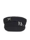 Ruslan Baginskiy Black Crystal-embellished Cotton Baker Boy Cap In Blue