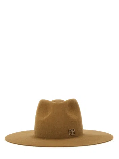 Ruslan Baginskiy Structured Crown Hat With Wide Brim In Brown