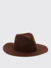 Ruslan Baginskiy Monogram-embellished Fedora Hat With Wide Brim In Brown