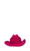 Ruslan Baginskiy Fuchsia Fedora Hat With Tonal Logo Embroidery In Wool