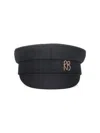 Ruslan Baginskiy Monogram Embellished Baker Boy Cap