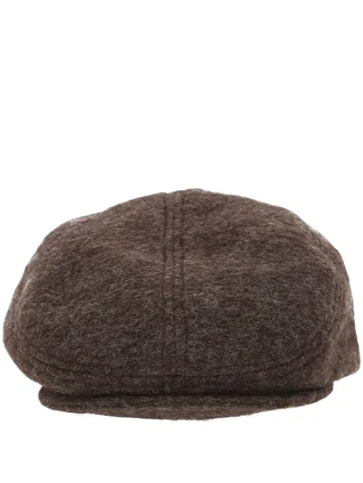 Ruslan Baginskiy Ruslan Wool-blend Ivy Cap In Brown