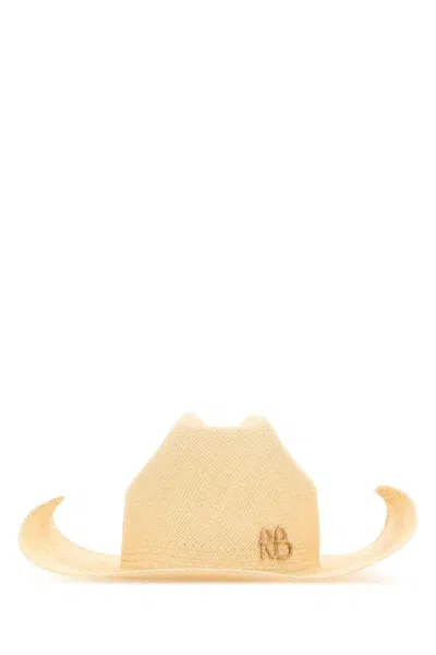 Ruslan Baginskiy Curved Wide Brim Cowboy Hat In Beige