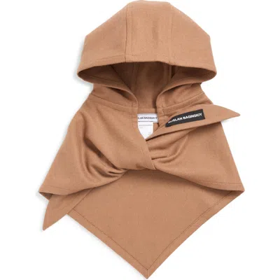 Ruslan Baginskiy Houstka Wool Blend Headscarf In Brown