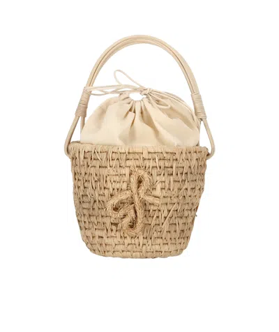 Ruslan Baginskiy Knitted Detail Handbag In Nude