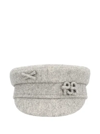 Ruslan Baginskiy Knot-detail Beret Hat In Gray