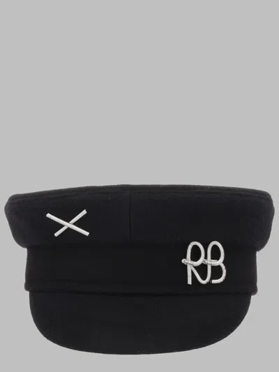 Ruslan Baginskiy Kpc033pf26_wtsrbblack Wool Flat Cap In Black