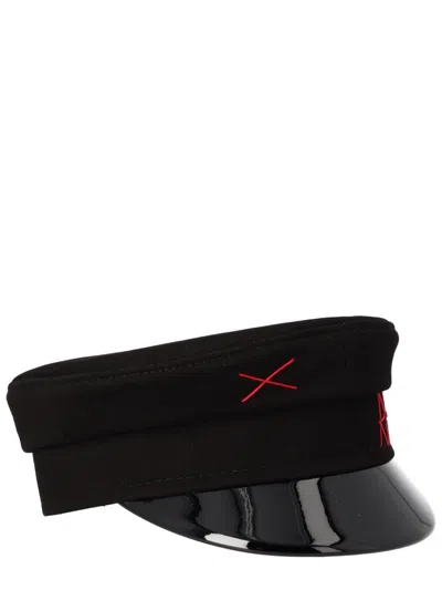 Ruslan Baginskiy Kpc033ps26_cblack Cotton Baker Boy Flat Cap In Black