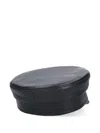 Ruslan Baginskiy Leather Baker-boy Hat In Black
