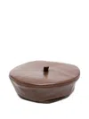 Ruslan Baginskiy Leather Beret In Brown