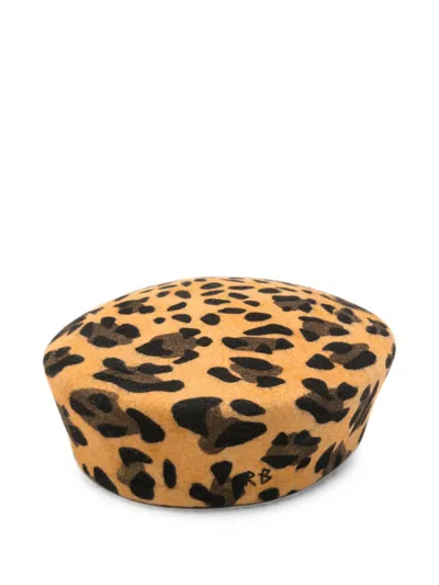 Ruslan Baginskiy Leopard-print Beret In Multi