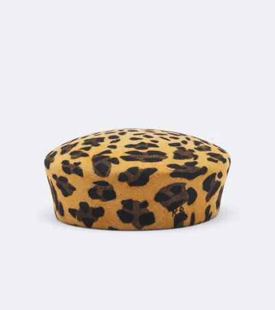 Ruslan Baginskiy Leopard-print Wool Felt Hat In Multi