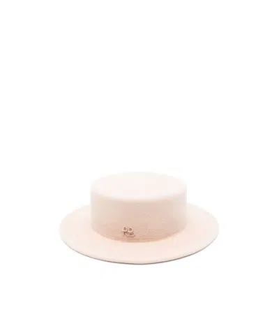 Ruslan Baginskiy Letter-decorated Flat-topped Hat In White