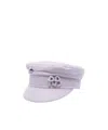 Ruslan Baginskiy Distressed Flat Top Cap With Short Brim In White