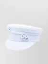 Ruslan Baginskiy Linen Baker Boy Cap With Curved Peak