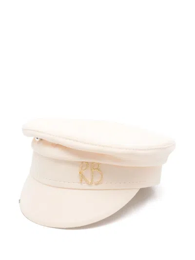 Ruslan Baginskiy Logo-appliqué Bakerboy Hat In White