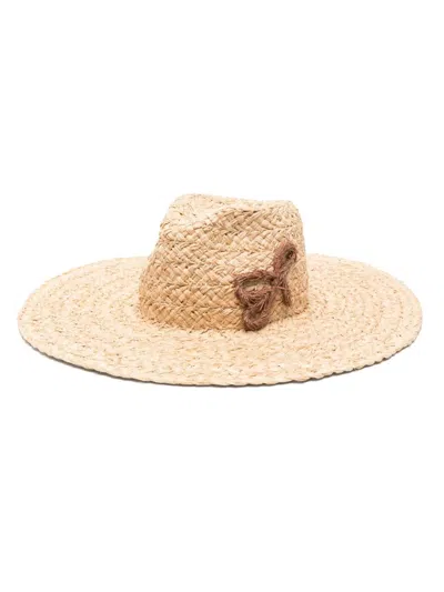 Ruslan Baginskiy Logo-appliqué Fedora Hat In Beige
